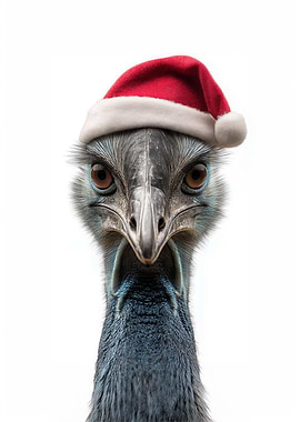 Festive Cassowary Portrait