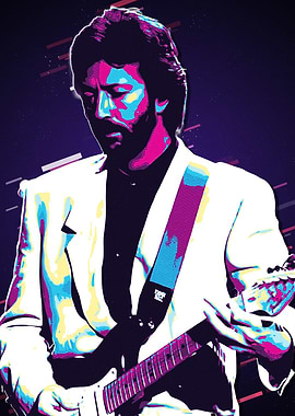 Eric Clapton Colorful Portrait