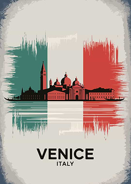 Venice Italy Travel Poster Art