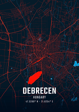 Debrecen City Map