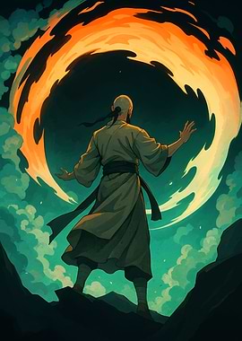 Monk and Fiery Portal