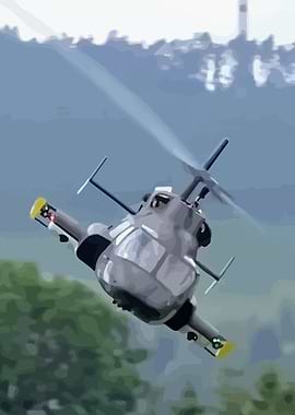 Military Helicopter in Flight