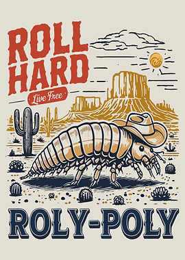Roly-Poly Cowboy in Desert Landscape