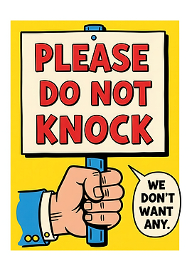Please Do Not Knock Sign