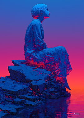 The Last Song of the Siren – Silent Figure by the Shoreline