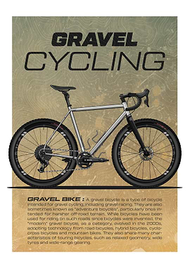 Gravel Cycling Bike Poster