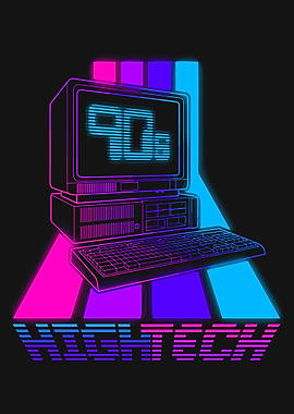 90s High Tech Computer Neon