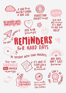 Reminders for Hard Days Illustration