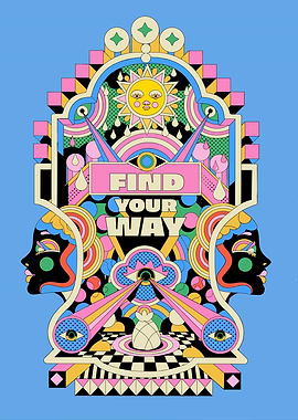 Find Your Way Psychedelic Art