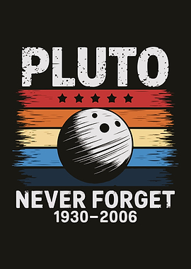 Pluto Never Forget Bowling Ball Design
