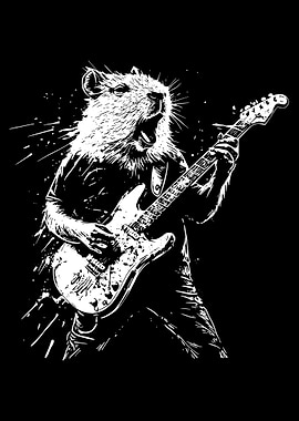 Beaver Rock Star, Beaver Playing Electric Guitar