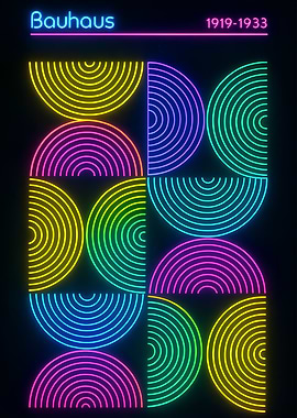Bauhaus Neon Geometric