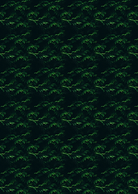 Dark Green Foliage Pattern
