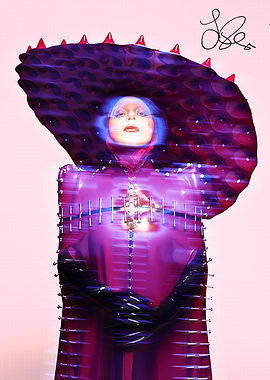 Lady Gaga in Purple Outfit