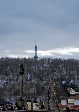 Winter View to Prague’s Eiffel
