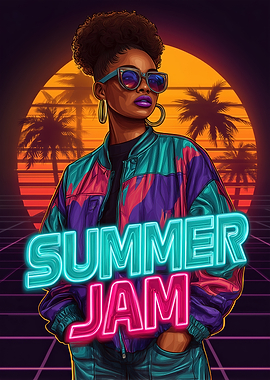 Summer Jam Retro Style Portrait