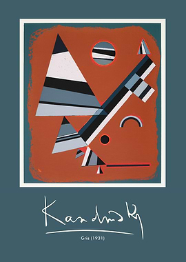 Kandinsky Gris (1931) Abstract Art