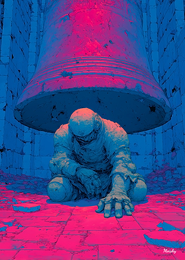 The Colossus Beneath the Bell – Silent Strength in Stone