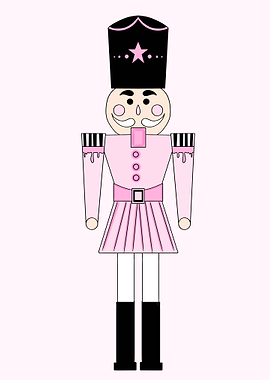 Pink Nutcracker Illustration