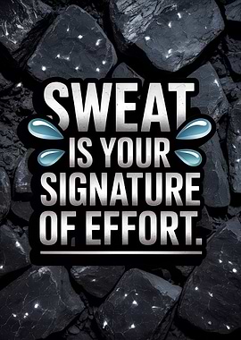 Sweat is your signature of effort