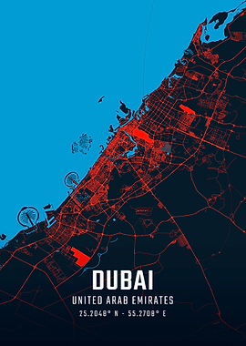 Dubai City Map