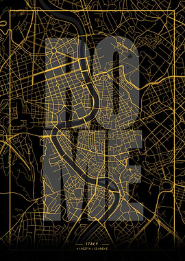 Rome City Map Art