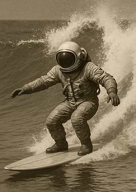 Astronaut Surfing