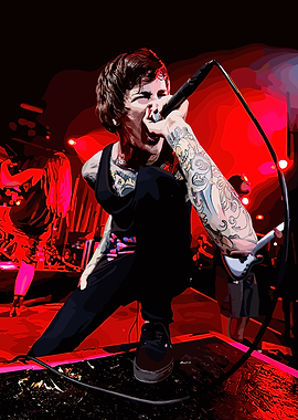 Tattooed Singer Performing on Stage