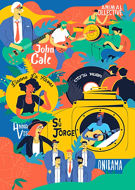 Music Festival Poster with Various Artists