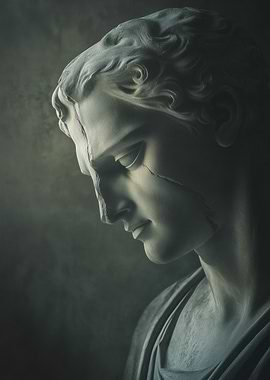 Artistic Crack on European Renaissance Statue