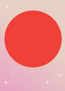 Red Circle on Gradient Background