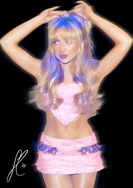 Sabrina Carpenter in Pink Outfit