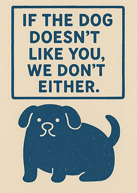 Funny Dog Entry Sign