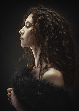 Portrait of a woman in profile