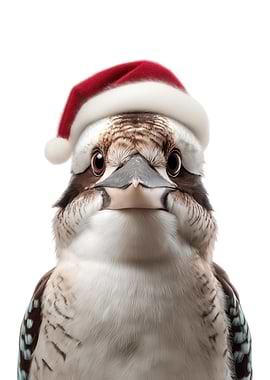 Kookaburra Christmas Portrait