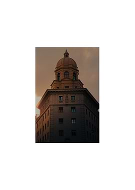 Architectural Building with Dome