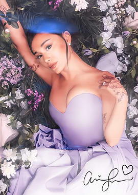 Ariana Grande in Floral Setting