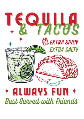 Tequila and Tacos Simple Illustration