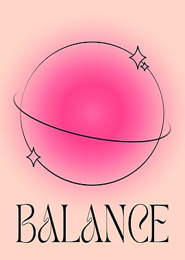 Balance Pink Planet, balance aura gradient