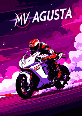 MV Agusta Motorcycle Racing Art