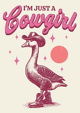 Cowgirl Goose Illustration