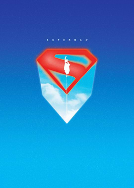 Superman S With Flying Silhouette