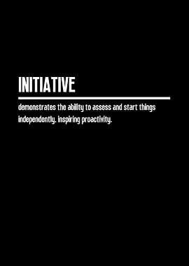 Initiative Definition on Black Background