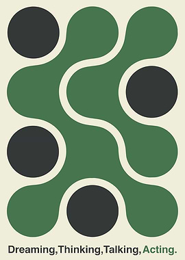 Abstract Green and Black Pattern