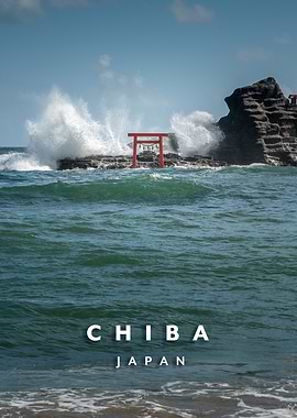 Coastal Torii Gate in Chiba, Japan