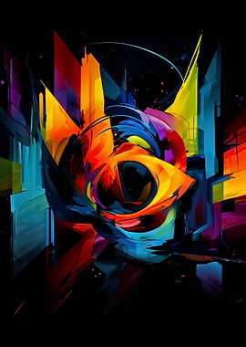 Abstract Colorful Eye Digital Art