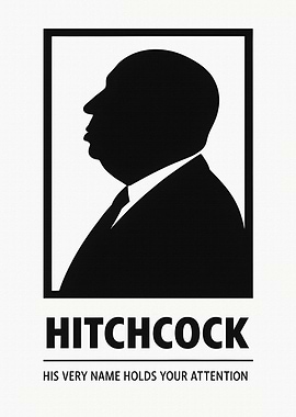 Alfred Hitchcock Silhouette Portrait