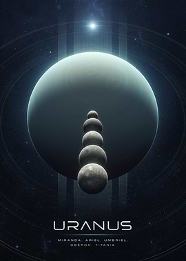 Planet Uranus and its Moons