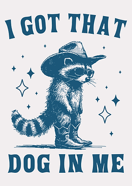 Raccoon Cowboy with Attitude