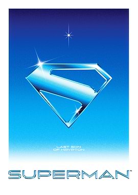 Sparkle Metallic Blue Superman Shield